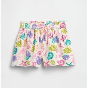 GAP Kids Girls Loose Gauze Shorts in Seashell Print